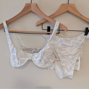 Abercrombie & Fitch Blue and White Bikini